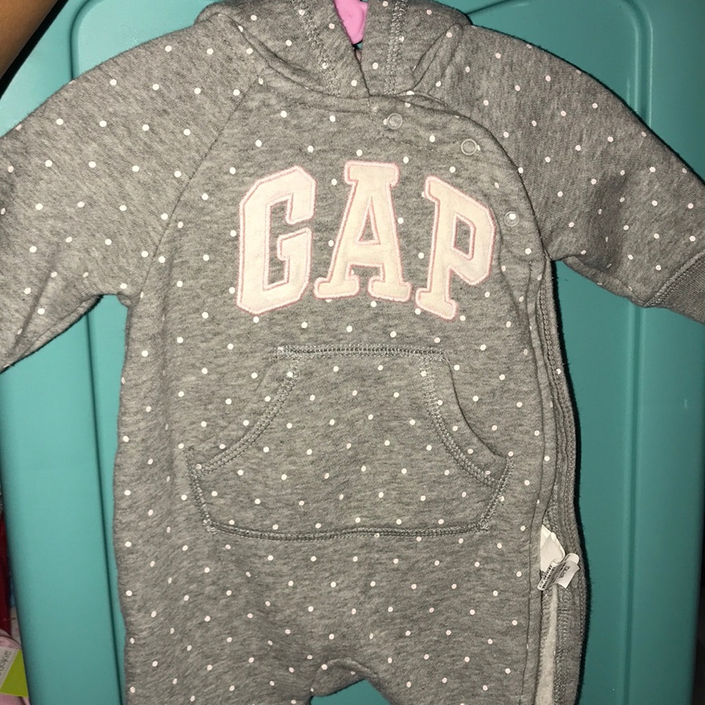 GAP hoodie zip up Baby Girl Sweatshirt footed